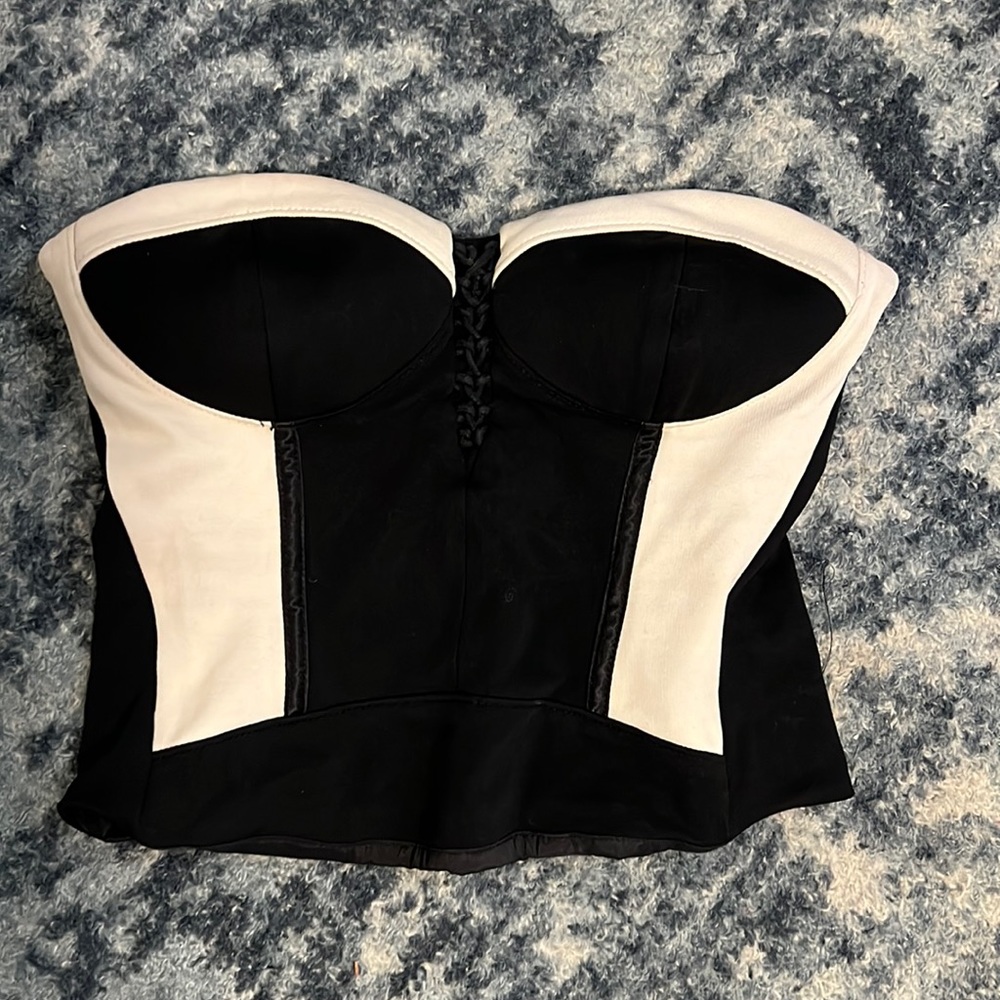 Bebe black and ivory corset